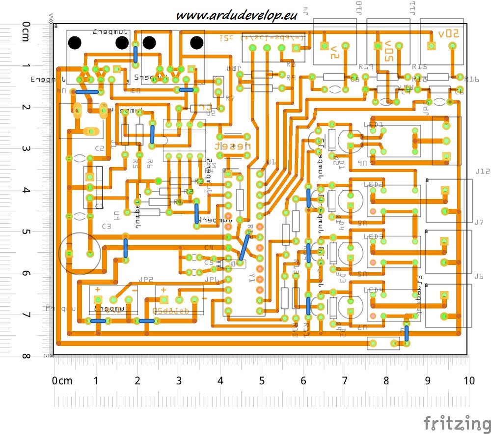 Arduino RS485 slave platform PCB Fritzing