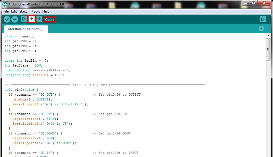 Arduino IDE - Как да отворим програмен файл 1
