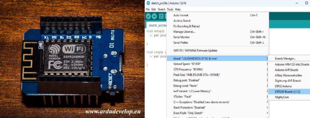 ESP8266 D1 mini Arduino IDE