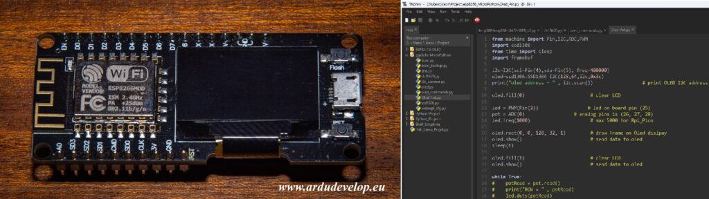 ESP8266 NodeMCU OLED Thonny MicroPython