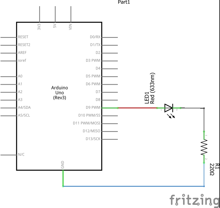 Arduino PWM out LED