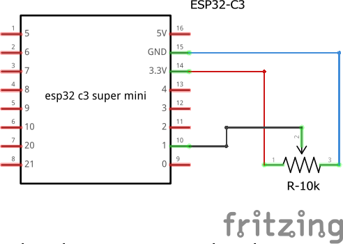 ESP32-C3 Super Mini ЦАП/ADC аналогово изчитане с MicroPython