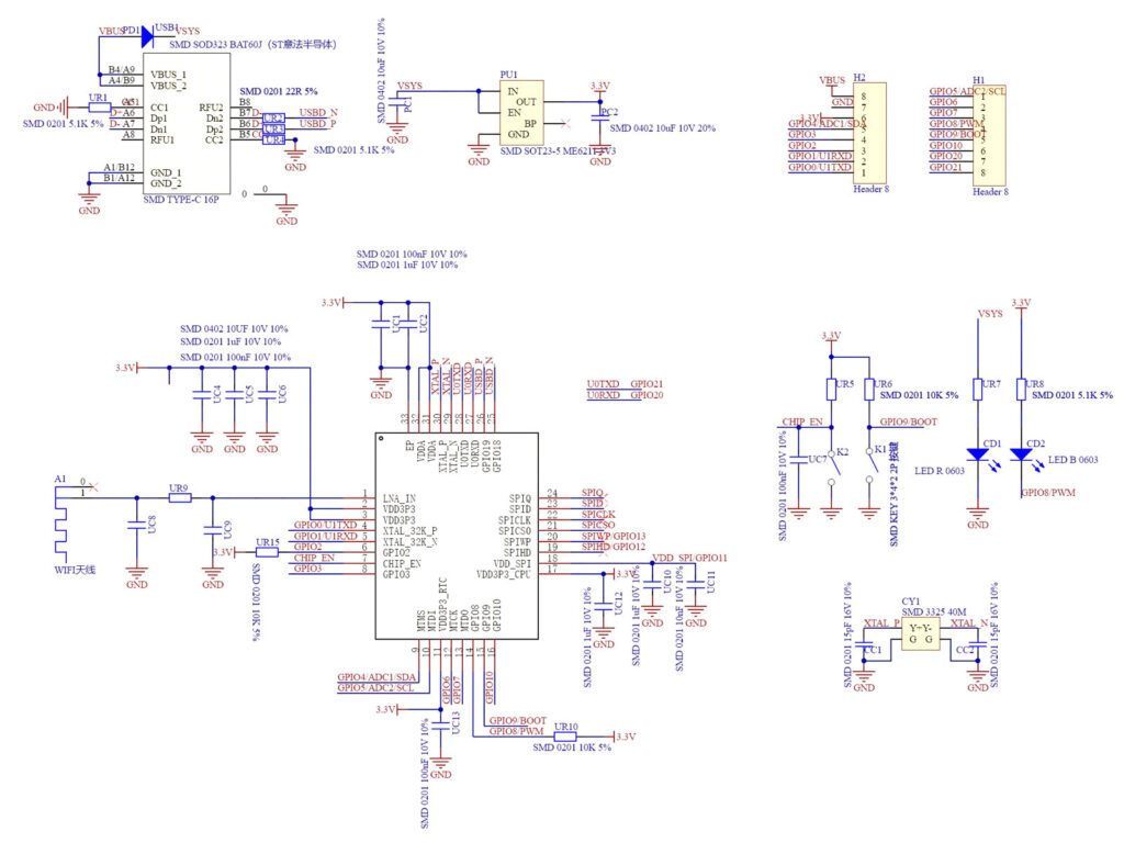 ESP32-C3 SuperMini Scheme