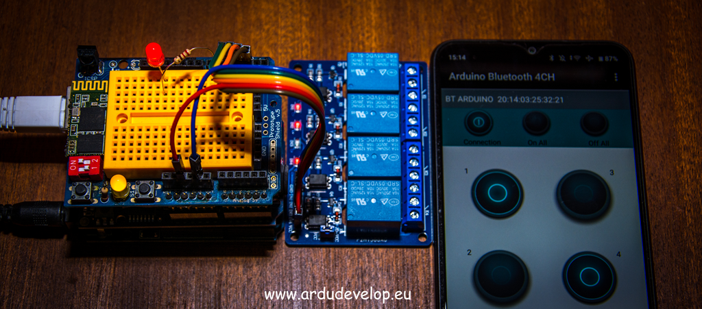 Bluetooth Контрол на Релета с Arduino UNO