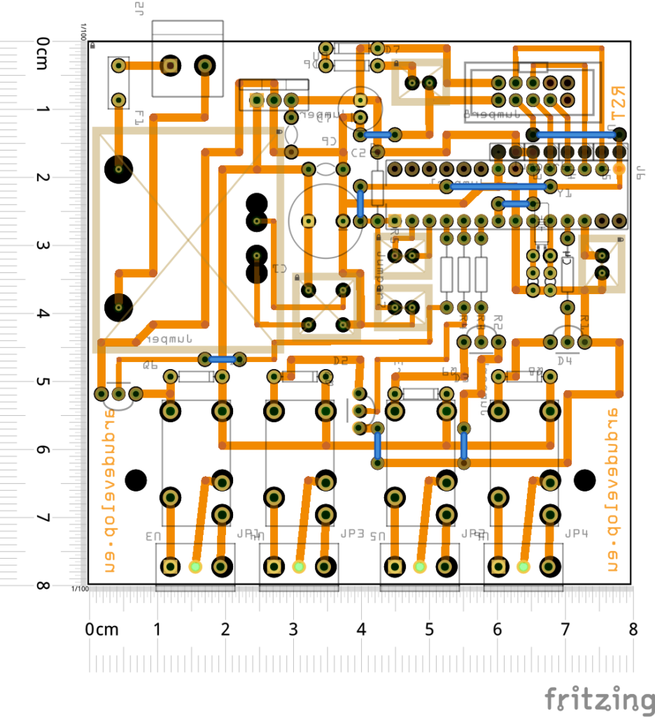 DIN-Rails-4-Relay-BT-Relay-PCB