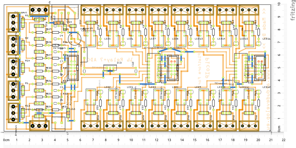 PicoIP 16 канален релеен модул + 7 ACP - PCB