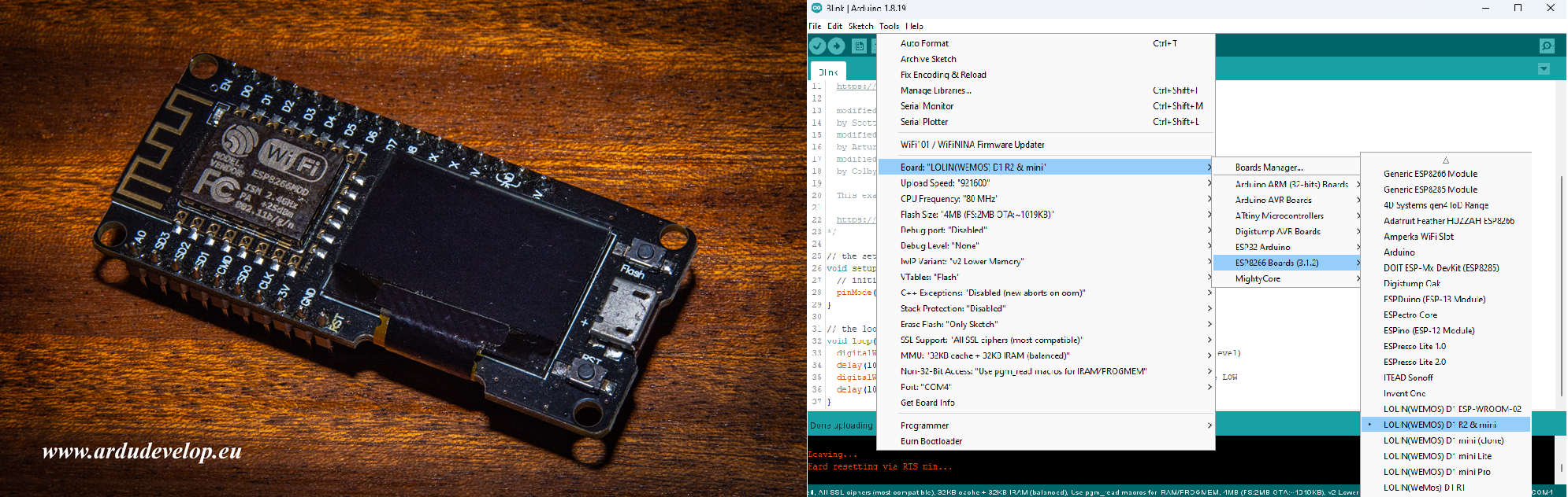 Добавяне на ESP8266 в Arduino IDE