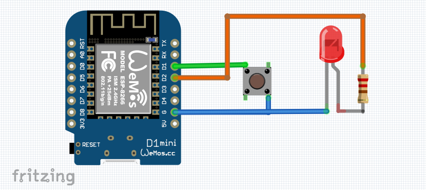 Управление на бутон с ESP8266: Два примера с Arduino IDE