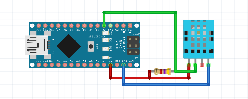 Измерване на температура и влажност с DHT11 и Arduino Nano