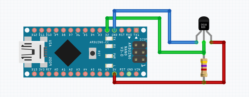 Измерване на температура с Arduino NANO и DS18B20 сензор