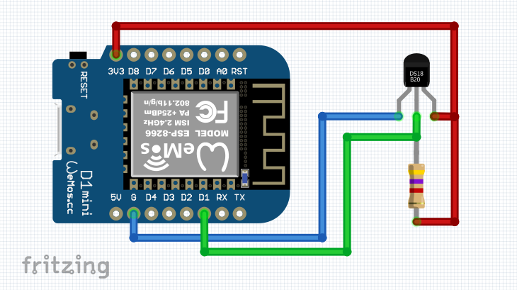 Изчитане на температура с DS18B20 и ESP8266