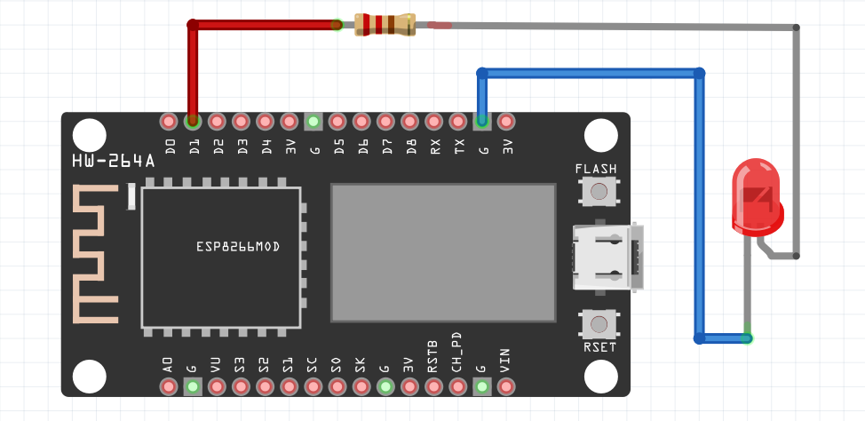 Първа програма за ESP8266 и MicroPython Blink.py