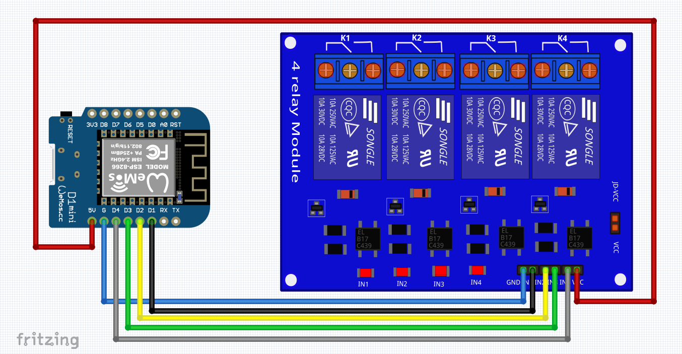 Управление на 4 релета с ESP8266 Ръководство стъпка по стъпка