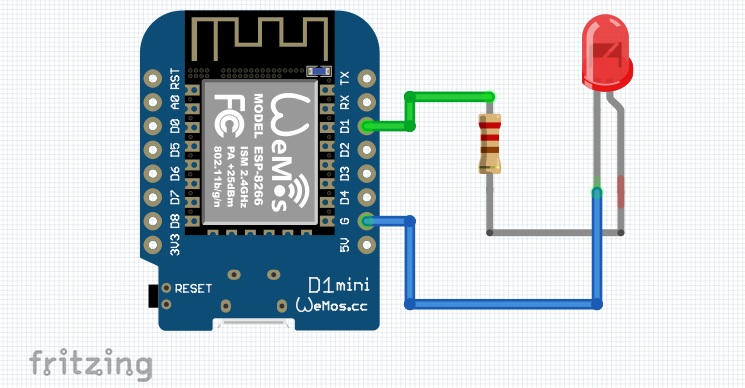 Управление на LED с ESP8266 и Arduino IDE Основен проект bink.ino