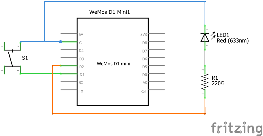 Изчитане на бутон с ESP8266 с Arduino IDE и управление на LED диод