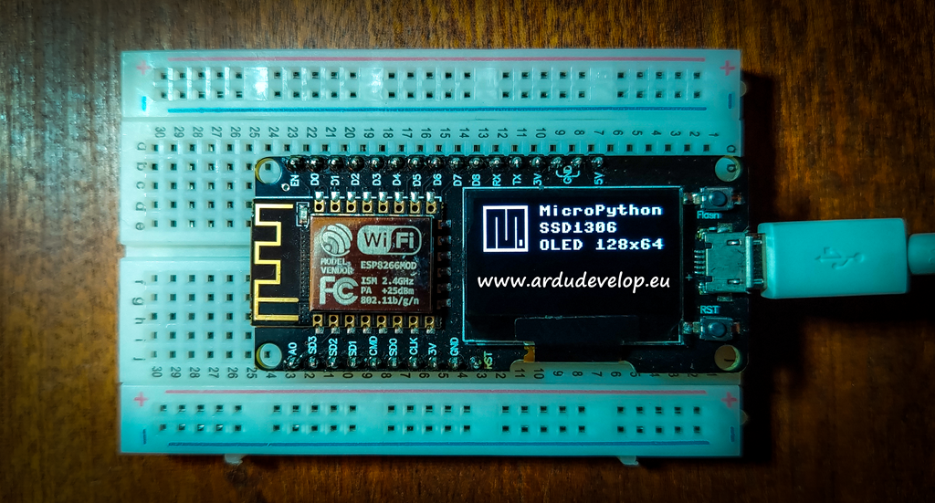 Работа с OLED дисплей и ESP8266 с MicroPython