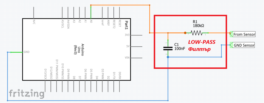 Използване на LOW-PASS RC филтри за изчитане на аналогови сигнали с Arduino