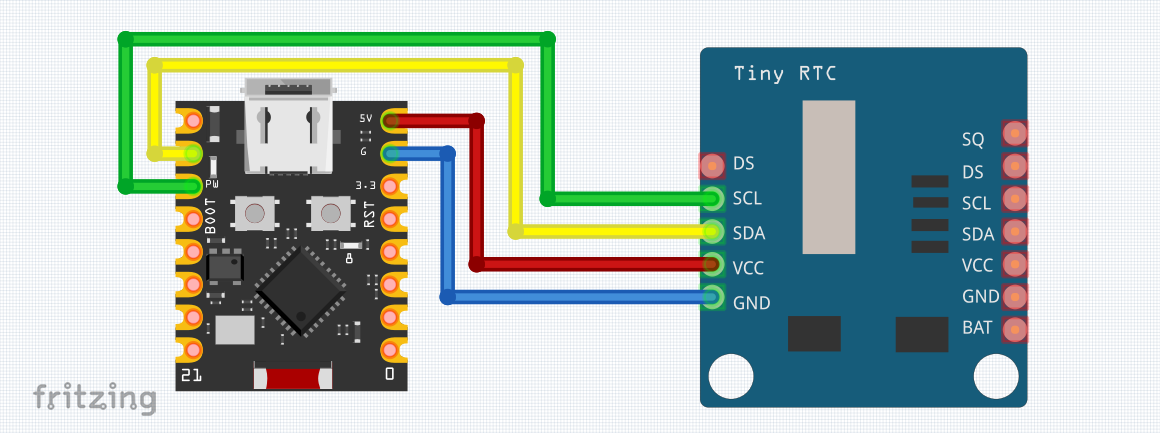 Работа с DS1307 RTC модул, MicroPython и ESP32