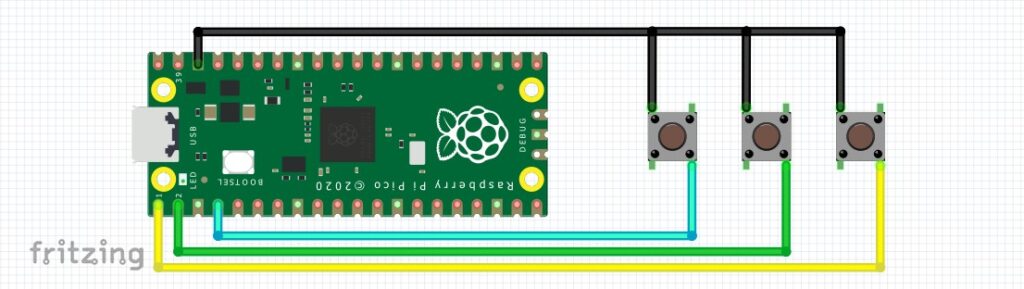 Изчитане на няколко бутона с Raspberry Pi Pico и EMA Debounce