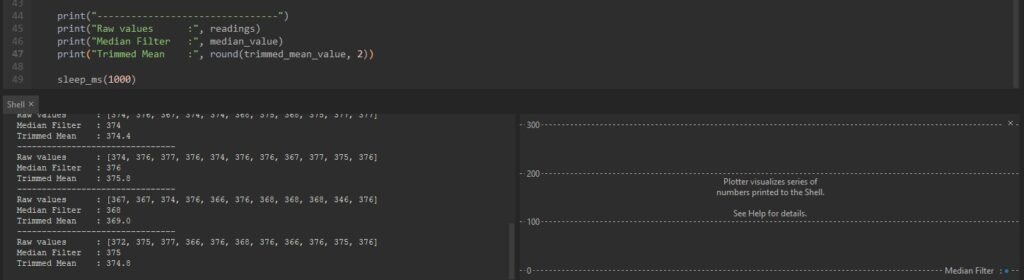 Медиален Филтър MicroPython